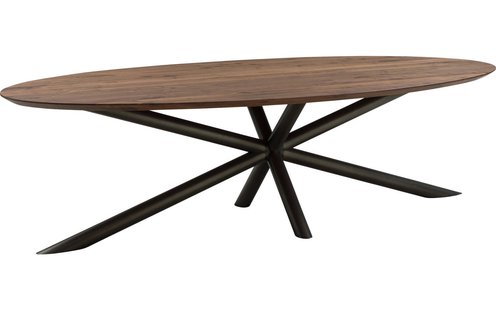 Goossens Excellent Eettafel Gs-1302, Ovaal 260 x 130 cm