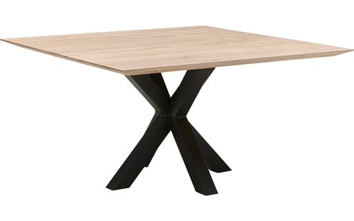 Goossens Eettafel Stef, Vierkant 130 x 130 cm