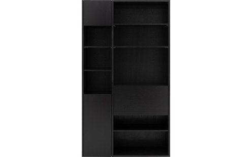 Goossens Excellent Wandmeubel Ninth, 2 deuren 1 klep 7 open vakken