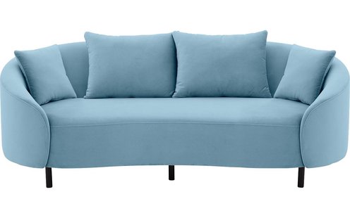 Goossens Bank Ragnar blauw, stof, 2,5-zits, modern design