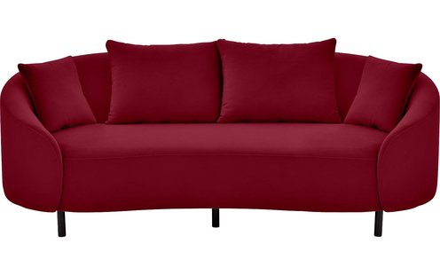 Goossens Bank Ragnar rood, stof, 2,5-zits, modern design