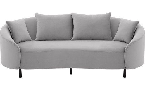 Goossens Bank Ragnar grijs, stof, 2,5-zits, modern design