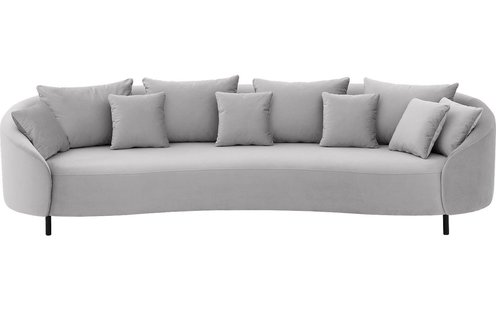 Goossens Bank Ragnar grijs, stof, 4-zits, modern design