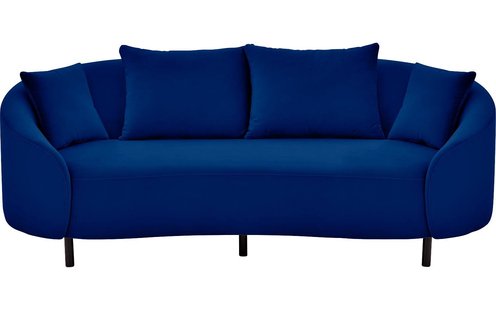 Goossens Bank Ragnar blauw, stof, 2,5-zits, modern design
