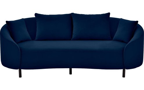 Goossens Bank Ragnar blauw, stof, 2,5-zits, modern design
