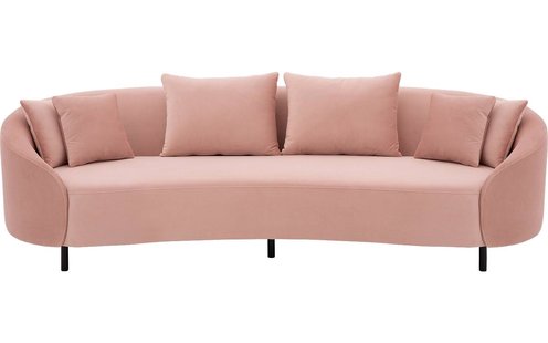 Goossens Bank Ragnar roze, stof, 3,5-zits, modern design