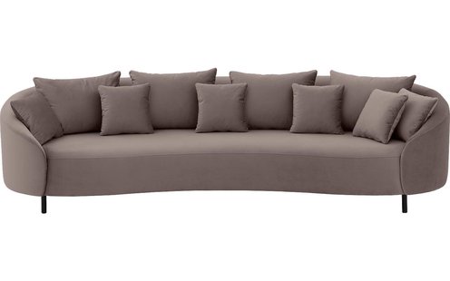 Goossens Bank Ragnar grijs, stof, 4-zits, modern design Goossens Bank Ragnar grijs, stof, 4-zits, modern design