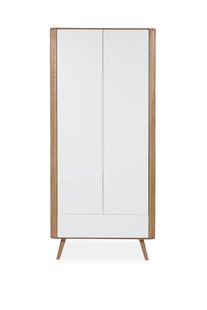 Tink table houten eettafel whitewash - met linoleum tafelblad nero - 160 x 90 cm