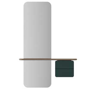 Nena-Mae eetkamerstoel saliegroen - walnoot houten onderstel