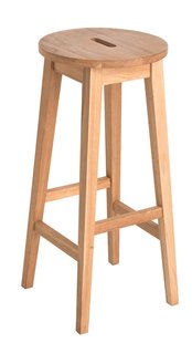 Nino-Liz barkruk wit met warm oker zitkussen - zwart onderstel - 65 cm