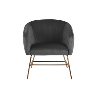 Nino-Liv barkruk zwart met zeegrijs zitkussen - zwart onderstel - 75 cm