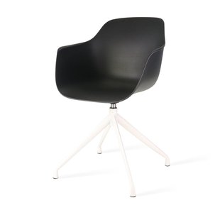 Noor-Isa draaibare eetkamerstoel bouclé beige - houten onderstel