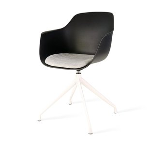 Nio-Isa eetkamerstoel saliegroen - walnoot houten onderstel