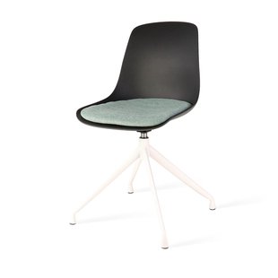 Nio-Isa eetkamerstoel grijs blend - houten onderstel