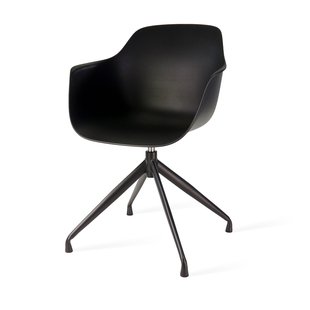 Noor-Mare draaibare eetkamerstoel bouclé beige - walnoot houten onderstel