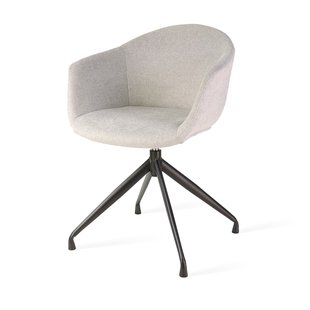 Niva-Isa draaibare tulp barkruk bruin blend - verstelbaar - beige onderstel