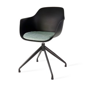 Niva-Isa draaibare tulp eetkamerstoel bruin blend - beige onderstel