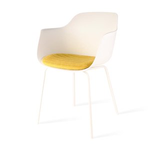 Niva-Otis draaibare tulp eetkamerstoel grijs melange - mat zwart onderstel