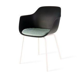 Niva-Puk draaibare tulp barkruk zwart - verstelbaar - mat zwart onderstel