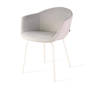 Niva-Mae draaibare tulp barkruk beige gemêleerd - verstelbaar - mat zwart onderstel