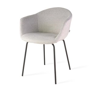 Niva-Liz draaibare tulp barkruk zwart met mosgroen zitkussen - verstelbaar - mat zwart onderstel