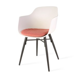 Niva-Liv draaibare tulp barkruk zwart met zeegrijs zitkussen - verstelbaar - mat zwart onderstel