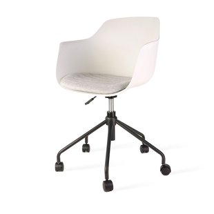 Niva-Otis draaibare tulp barkruk taupe melange - verstelbaar - beige onderstel