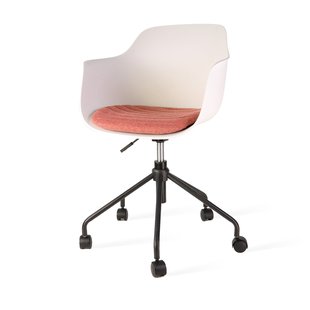 Niva-Fé draaibare tulp barkruk rib beige - verstelbaar - beige onderstel