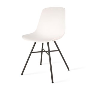 Niva-Puk draaibare tulp eetkamerstoel zwart - mat zwart onderstel