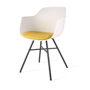 Niva-Isa draaibare tulp eetkamerstoel saliegroen - mat zwart onderstel