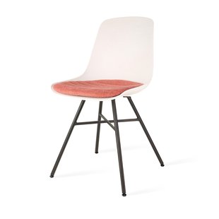 Niva-Fé draaibare tulp eetkamerstoel grijs melange - mat zwart onderstel