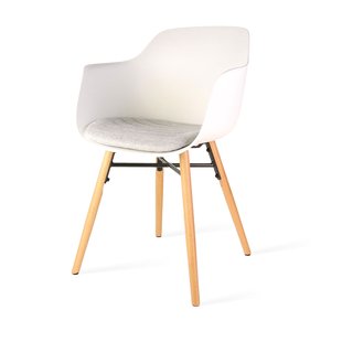 Niva-Liv draaibare tulp eetkamerstoel zwart met zeegrijs zitkussen - mat zwart onderstel