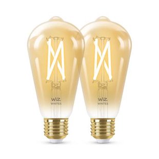 WiZ Edison Filament 2-pack - Slimme LED-Verlichting - Warm- tot Koelw…