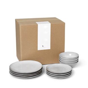 Broste Copenhagen Nordic Serviesset 12-delig - Sand