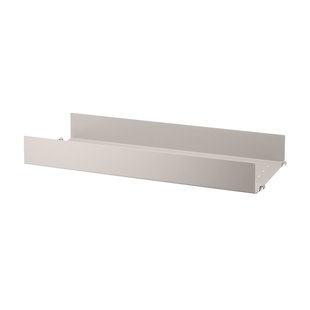 String Metal Shelf High Edge - Beige - 58 x 20 cm. String Metal Shelf High Edge - Beige - 58 x 20 cm.