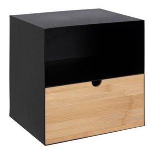 by fonQ basic Box Nachtkastje B 30 cm - Zwart/Bruin
