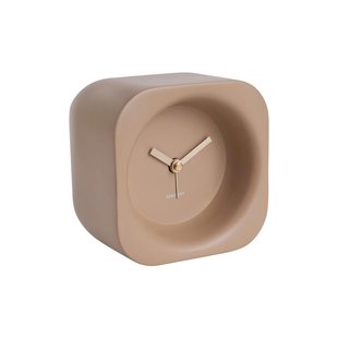 Noor-Eef draaibare eetkamerstoel bouclé beige - walnoot houten onderstel