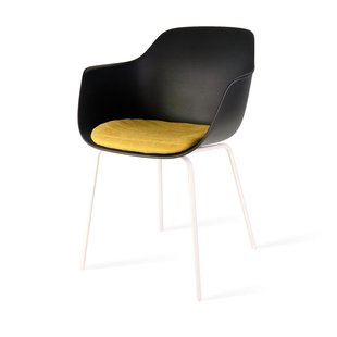 Niva-Otis draaibare tulp eetkamerstoel taupe melange - mat zwart onderstel