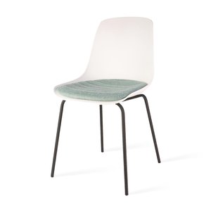 Niva-Liz draaibare tulp barkruk zwart met nougatbruin zitkussen - verstelbaar - mat zwart onderstel