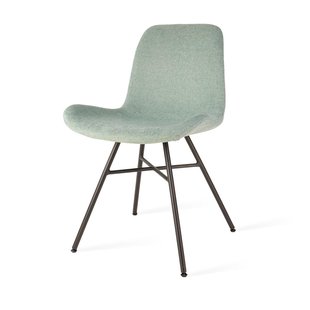 Niva-Eef draaibare tulp eetkamerstoel bouclé beige - mat zwart onderstel