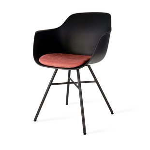 Niva-Mae draaibare tulp eetkamerstoel beige gemêleerd - mat zwart onderstel