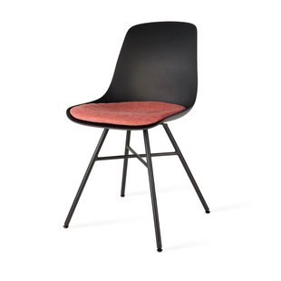 Niva-Fé draaibare tulp eetkamerstoel forestgroen - mat zwart onderstel