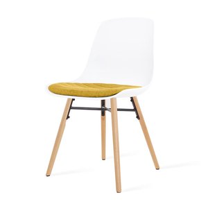 Niva-Mae draaibare tulp eetkamerstoel saliegroen - beige onderstel