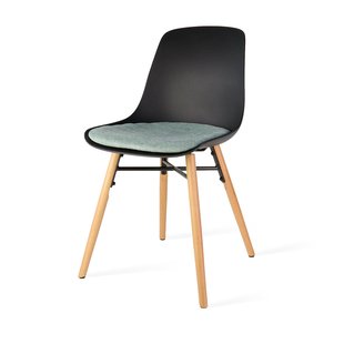 Niva-Isa draaibare tulp eetkamerstoel bruin - beige onderstel