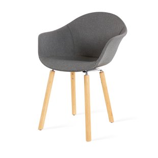 Bastian houten tuin loungestoel wit - met hoofdkussen