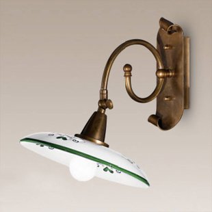 Cremasco Rustieke wandlamp Bassano groen