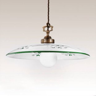 Cremasco Smaakvolle hanglamp Bassano groen Cremasco Smaakvolle hanglamp Bassano groen