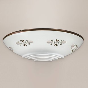 Cremasco Bassano - mooie keramiek wandlamp, bruin