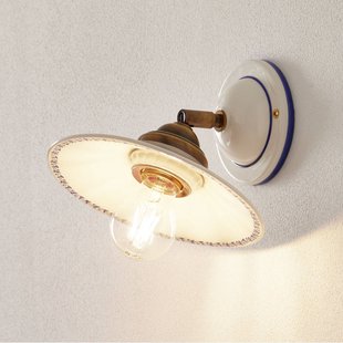 Ceramiche Mooie wandlamp IL PUNTI met keramieken kap