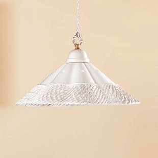 Ceramiche Hanglamp GONNELLA, met dec. rand aan de onderkant Ceramiche Hanglamp GONNELLA, met dec. rand aan de onderkant